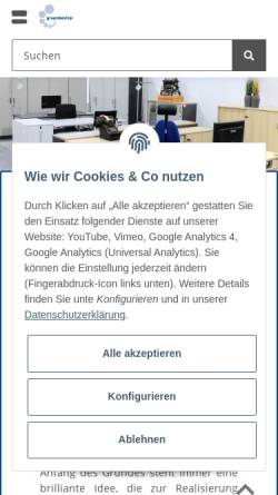 Vorschau der mobilen Webseite www.gruendershop.de, PR network solutions GmbH