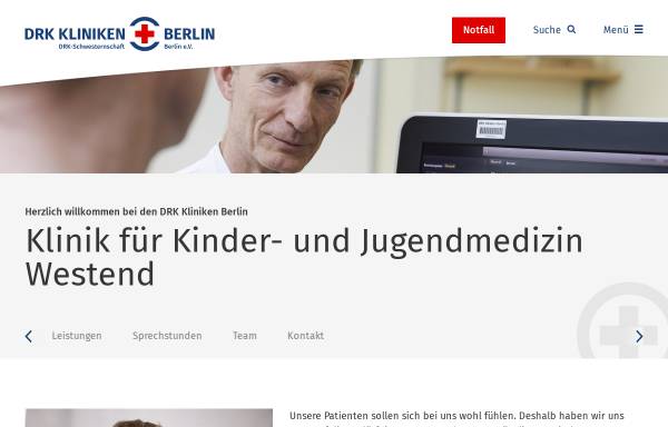 Vorschau von www.drk-kliniken-berlin.de, Kinderklinik DRK Kliniken Westend Berlin