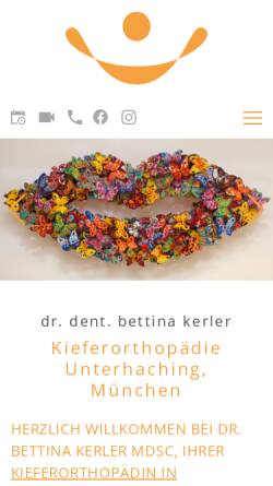 Vorschau der mobilen Webseite www.drkerler.de, Dr. dent. Bettina Kerler