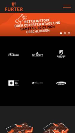 Vorschau der mobilen Webseite www.gummifurter.ch, Furter & Co. AG