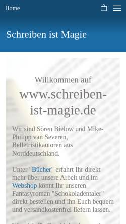 Vorschau der mobilen Webseite www.schreiben-ist-magie.de, Schreiben ist Magie