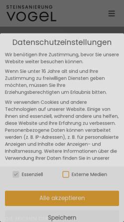 Vorschau der mobilen Webseite www.vogelsteinveredelung.de, Vogel GmbH
