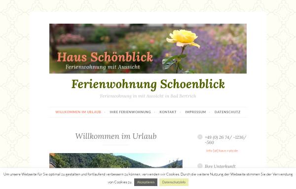 Vorschau von www.haus-rutz.de, Ferienwohnung Haus Schönblick