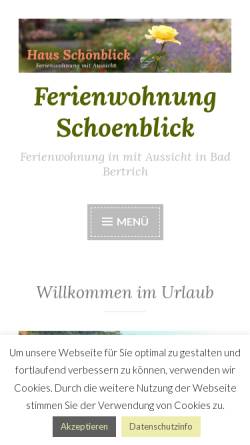 Vorschau der mobilen Webseite www.haus-rutz.de, Ferienwohnung Haus Schönblick
