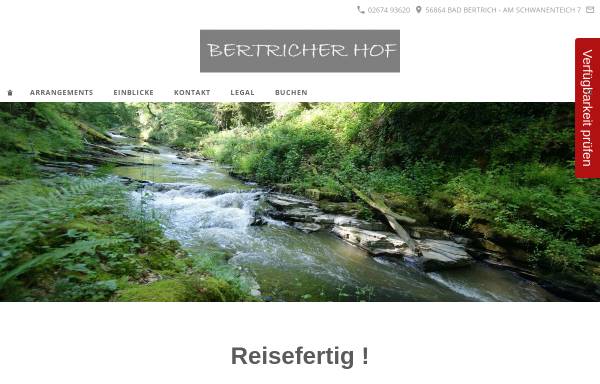 Vorschau von www.bertricher-hof.de, Hotel Restaurant Bertricher Hof