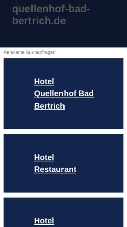 Vorschau der mobilen Webseite www.quellenhof-bad-bertrich.de, Kurhotel Quellenhof