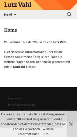 Vorschau der mobilen Webseite vahl.biz, Lutz Vahl