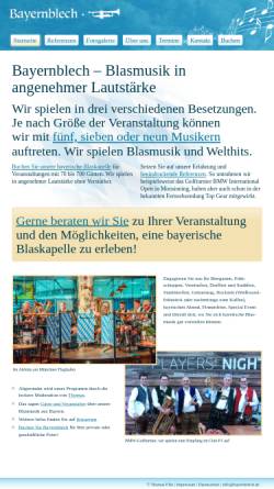 Vorschau der mobilen Webseite www.bayernblech.de, Bayernblech