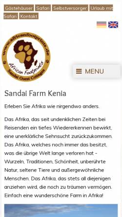Vorschau der mobilen Webseite www.africanfootprints.de, Africanfootprints