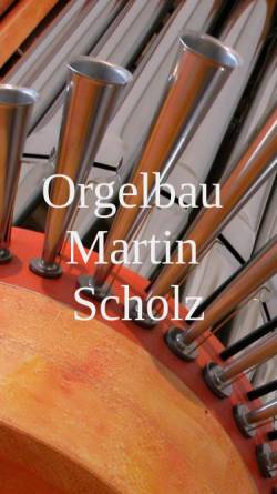 Vorschau der mobilen Webseite www.orgelbau-scholz.de, Orgelbau Scholz