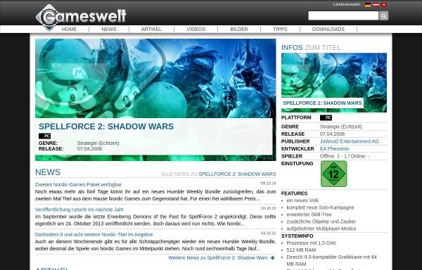 Vorschau von www.gameswelt.de, Gamewelt: SpellForce 2