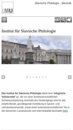 Vorschau der mobilen Webseite www.slavistik.uni-muenchen.de, Ludwig-Maximilians-Universität München - Institut für Slavische Philologie