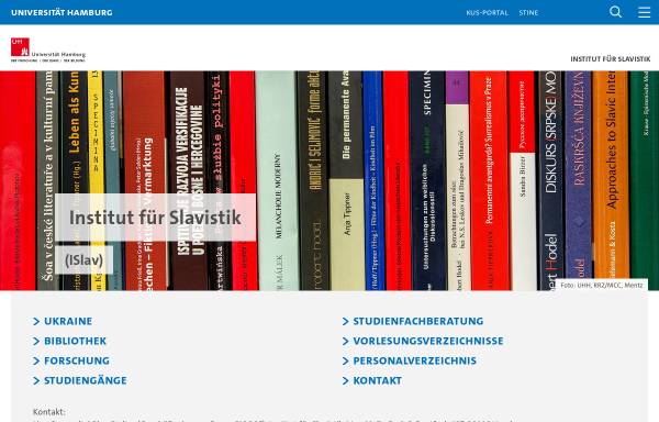 Vorschau von www.slm.uni-hamburg.de, Universität Hamburg - Institut für Slavistik