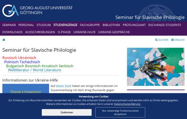 Vorschau von www.uni-goettingen.de, Seminar für Slavische Philologie