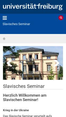 Vorschau der mobilen Webseite www.slavistik.uni-freiburg.de, Slavisches Seminar