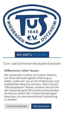 Vorschau der mobilen Webseite www.tus-dotzheim.de, Fachschaft Schach TuS Wiesbaden-Dotzheim 1848 e.V.