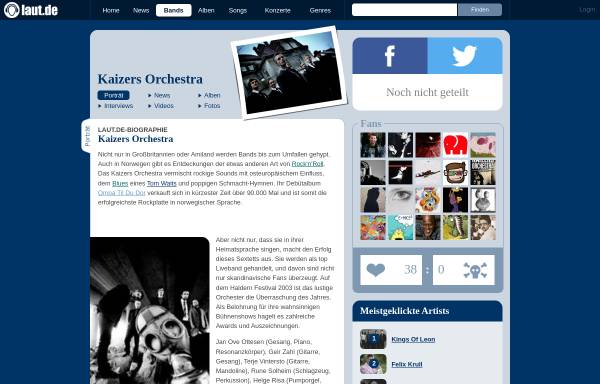 Vorschau von www.laut.de, Kaizers Orchestra - laut.de