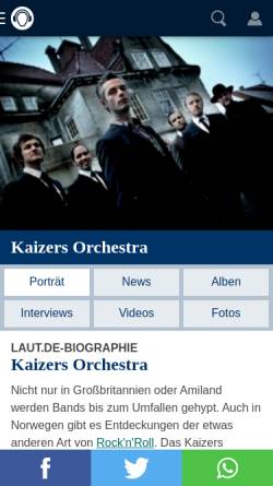 Vorschau der mobilen Webseite www.laut.de, Kaizers Orchestra - laut.de