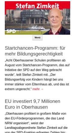 Vorschau der mobilen Webseite www.stefan-zimkeit.de, Zimkeit, Stefan (MdL)