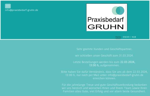Vorschau von www.walter-gruhn.de, Walter Gruhn Klinik- und Praxisbedarf