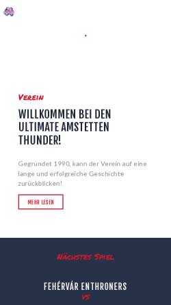 Vorschau der mobilen Webseite www.amstetten-thunder.at, Amstetten Thunder