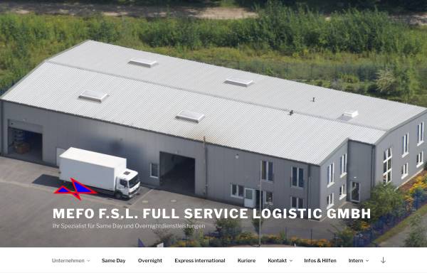 Vorschau von mefo-hagen.de, MeFo F.S.L. Full Service Logistic GmbH