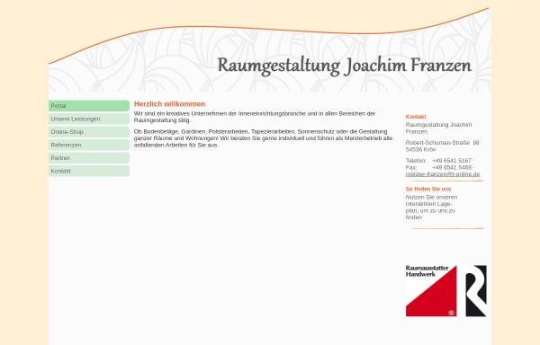 Vorschau von www.raumgestaltung-franzen.de, Raumgestaltung Franzen