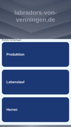 Vorschau der mobilen Webseite www.labradors-von-venningen.de, Von Venningen