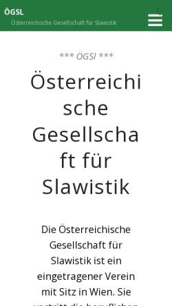 Vorschau der mobilen Webseite slawistik.at, Österreichischer Slawistenverband e. V.