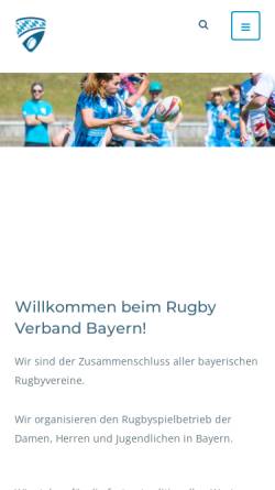 Vorschau der mobilen Webseite www.rugby-verband-bayern.de, Rugby-Verband Bayern
