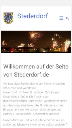 Vorschau der mobilen Webseite stederdorf.de, Stederdorf.de