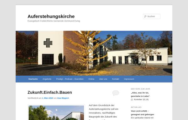 Vorschau von www.auferstehungskirche-dortmund-eving.de, Evangelisch Freikirchliche Gemeinde Dortmund Eving (Baptisten)