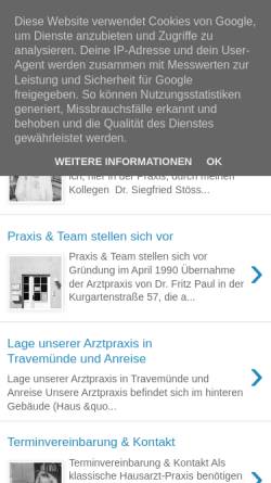 Vorschau der mobilen Webseite www.arztpraxis-franz.com, Arztpraxis Franz