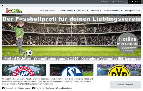 Vorschau von www.fussball-fanshop-24.de, Hans Pöhls GmbH