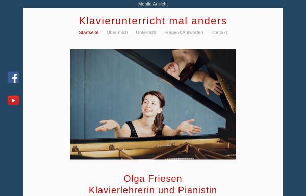 Olga Friesen, Klavierunterricht mal anders