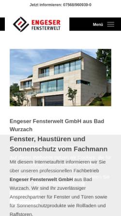 Vorschau der mobilen Webseite www.engeser-fensterwelt.de, Fensterbauer Engeser, Fensterwelt GmbH