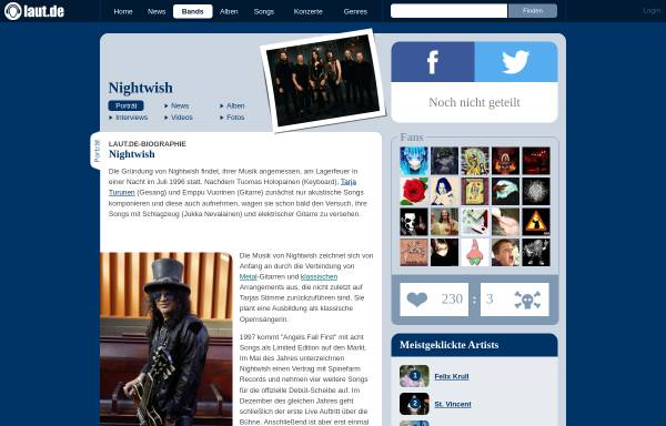Vorschau von www.laut.de, Nightwish