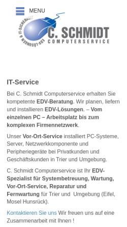 Vorschau der mobilen Webseite www.cschmidt-computerservice.de, C. Schmidt Computerservice