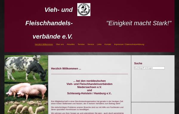 Vorschau von www.viehundfleischhandelsverband.de, Vieh- und Fleischhandelsverbände e.V. Hannover, Weser-Ems, Schleswig-Holstein/Hamburg