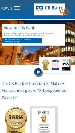 Vorschau der mobilen Webseite www.cb-bank.de, CB Credit-Bank GmbH