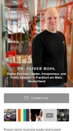 Vorschau der mobilen Webseite www.oliverbohl.de, Bohl, Dr. Oliver