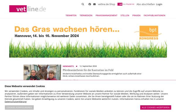 Vorschau von vetline.de, Vetline