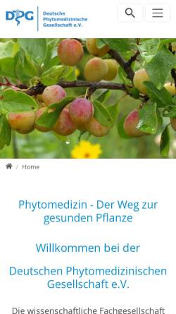 Vorschau der mobilen Webseite phytomedizin.org, Deutsche Phytomedizinische Gesellschaft e.V.