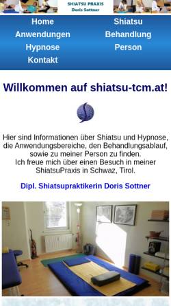 Vorschau der mobilen Webseite shiatsu-tcm.at, Sottner Doris