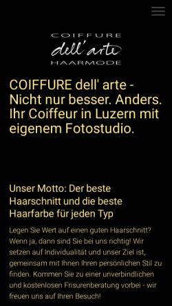 Vorschau der mobilen Webseite www.dellarte.ch, Coiffure del arte