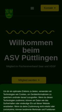 Vorschau der mobilen Webseite www.asv-puettlingen.de, ASV Püttlingen e.V.