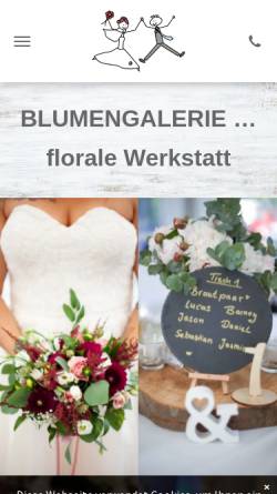 Vorschau der mobilen Webseite www.blumengalerie-pfungstadt.de, Blumengalerie ...überraschend andes