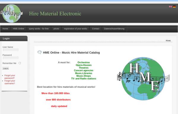 HME Online - Music Hire Material Catalog