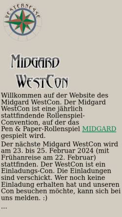 Vorschau der mobilen Webseite www.midgard-westcon.de, WestCon