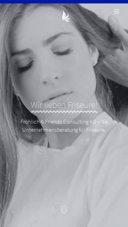 Vorschau der mobilen Webseite ffcag.de, Fröhlich & Friends Consulting AG – Unternehmensberatung Friseur Werbeagentur